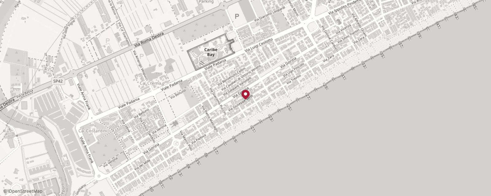 Mappa: Via Giuseppe Verdi, 34, 30016 Lido di Jesolo